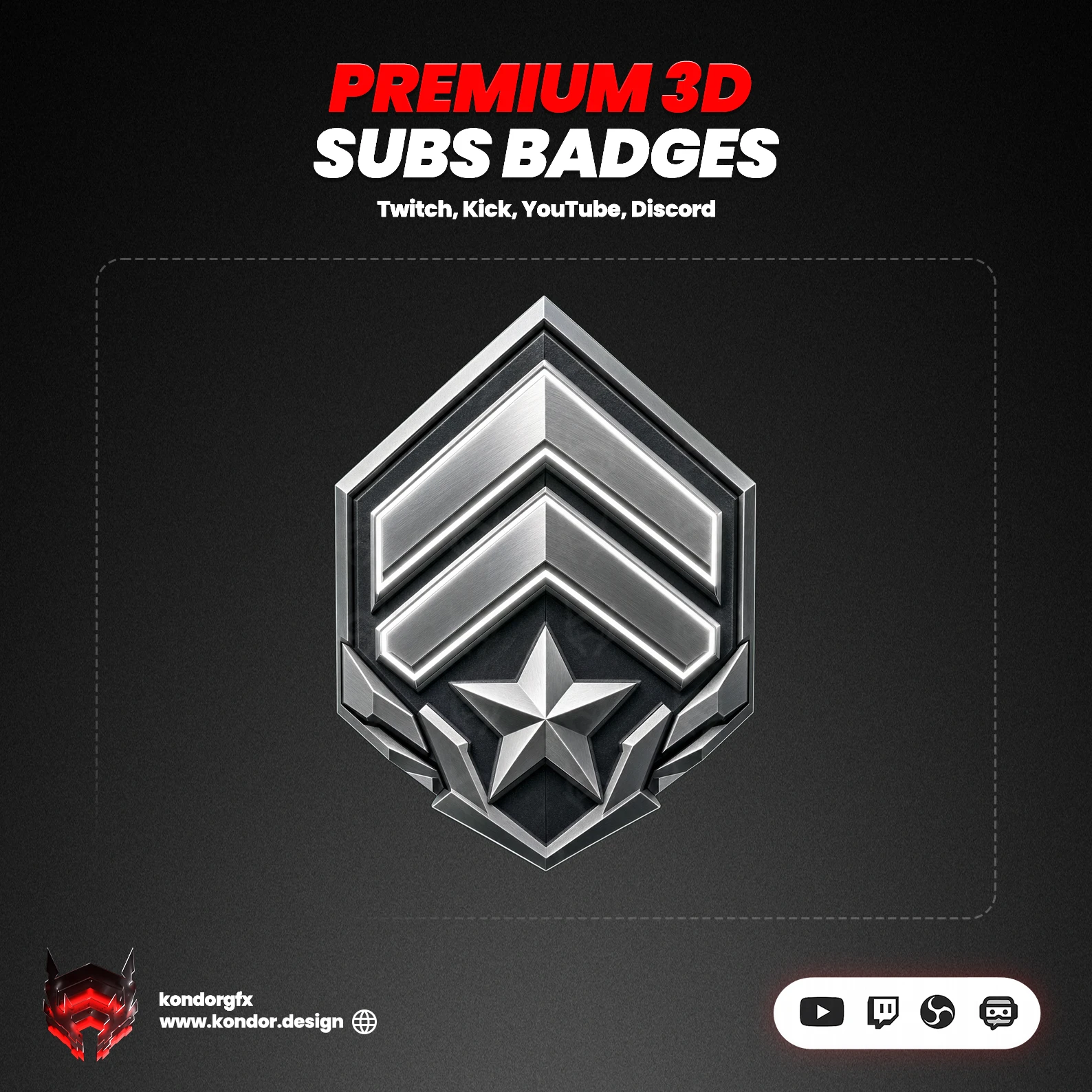 Military Rank Sub Badges