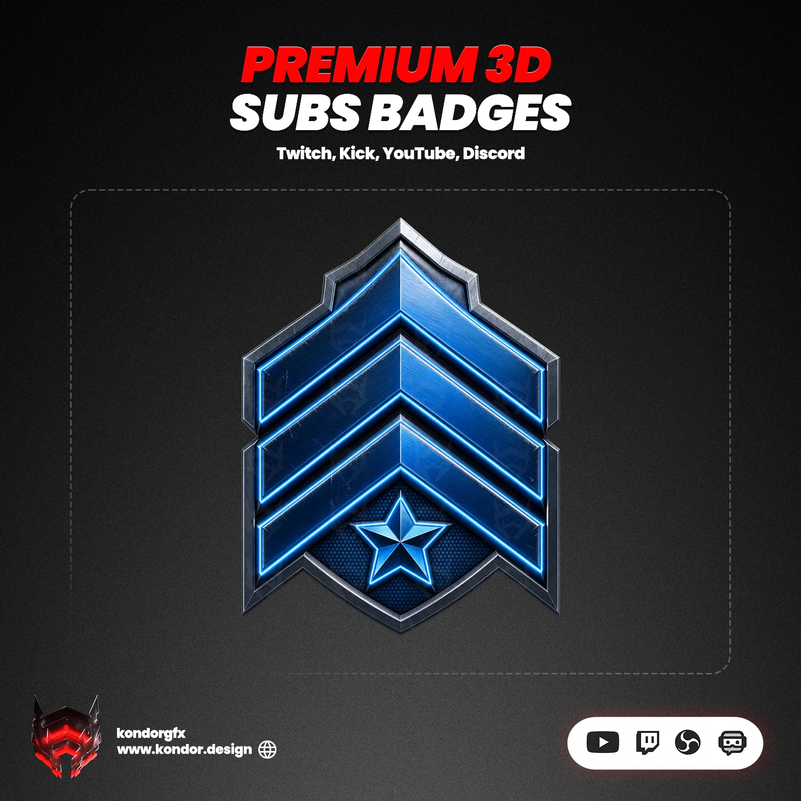 Military Rank Sub Badges