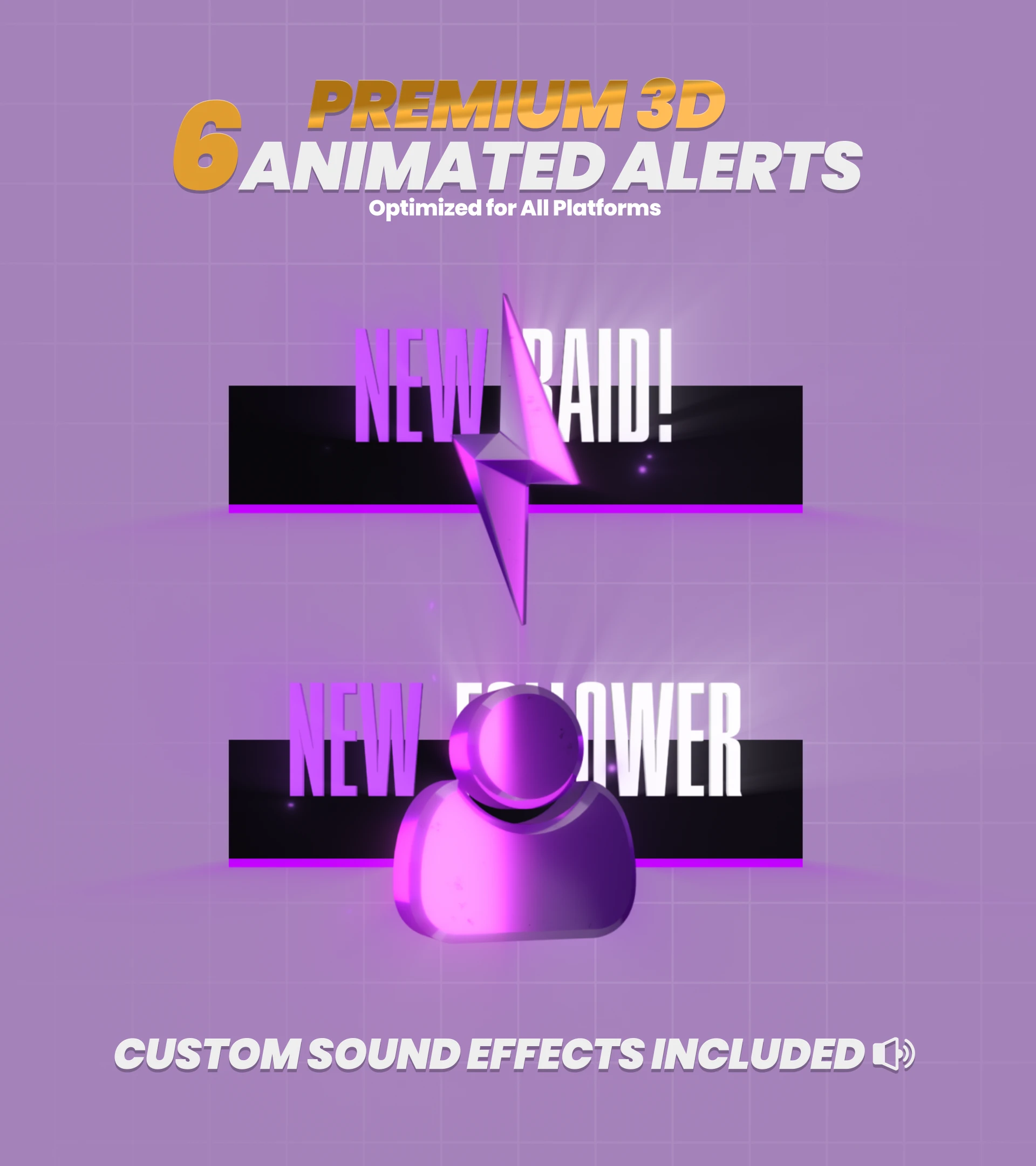 3D Animated Alerts Pack